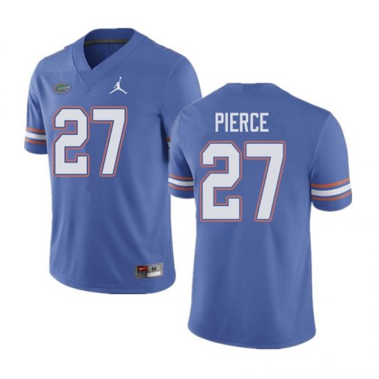 Men's Florida Gators #27 Dameon Pierce NCAA Jordan Brand Blue Authentic Stitched College Football Jersey DME2062LQ